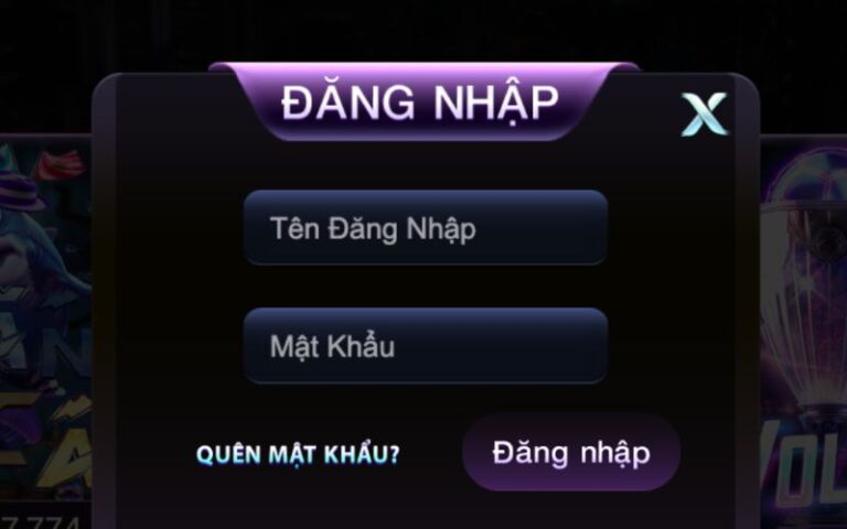 Giao diện đăng nhập 789club
