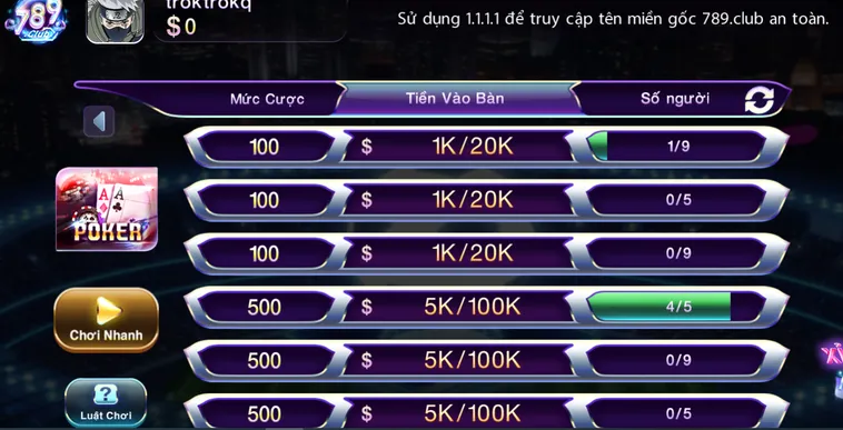 Poker 789club Đấu Trường Trí Tuệ Đẳng Cấp Quốc Tế Mang Lại Lợi Nhuận Siêu Khủng