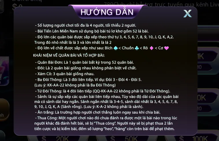 Phá Đảo Đấu Trường Tiến Lên Miền Nam 789club Nhận Thưởng Cực Khủng Mỗi Giây
